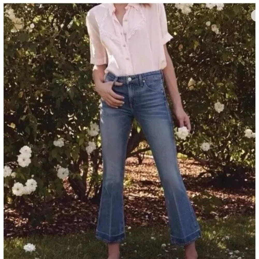 AMO Jane Cropped‎ Flare Jeans Recess Wash
